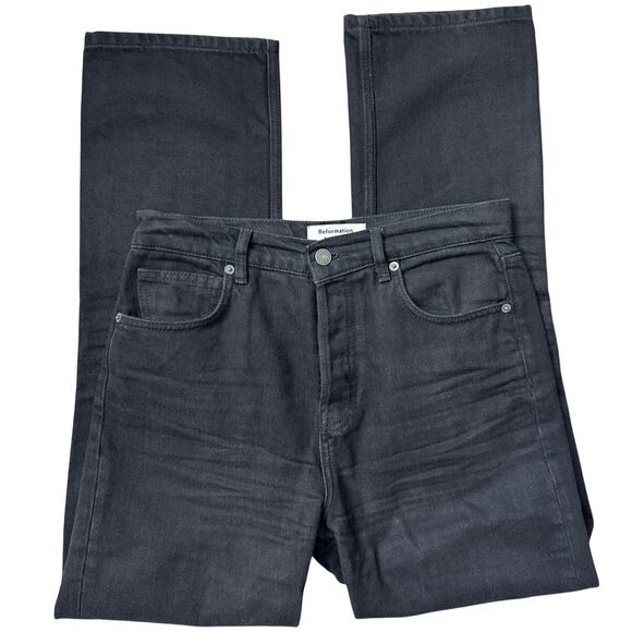 Reformation Cynthia High Rise Straight Jeans Seattle Wash Size 28 - Picture 7 of 10